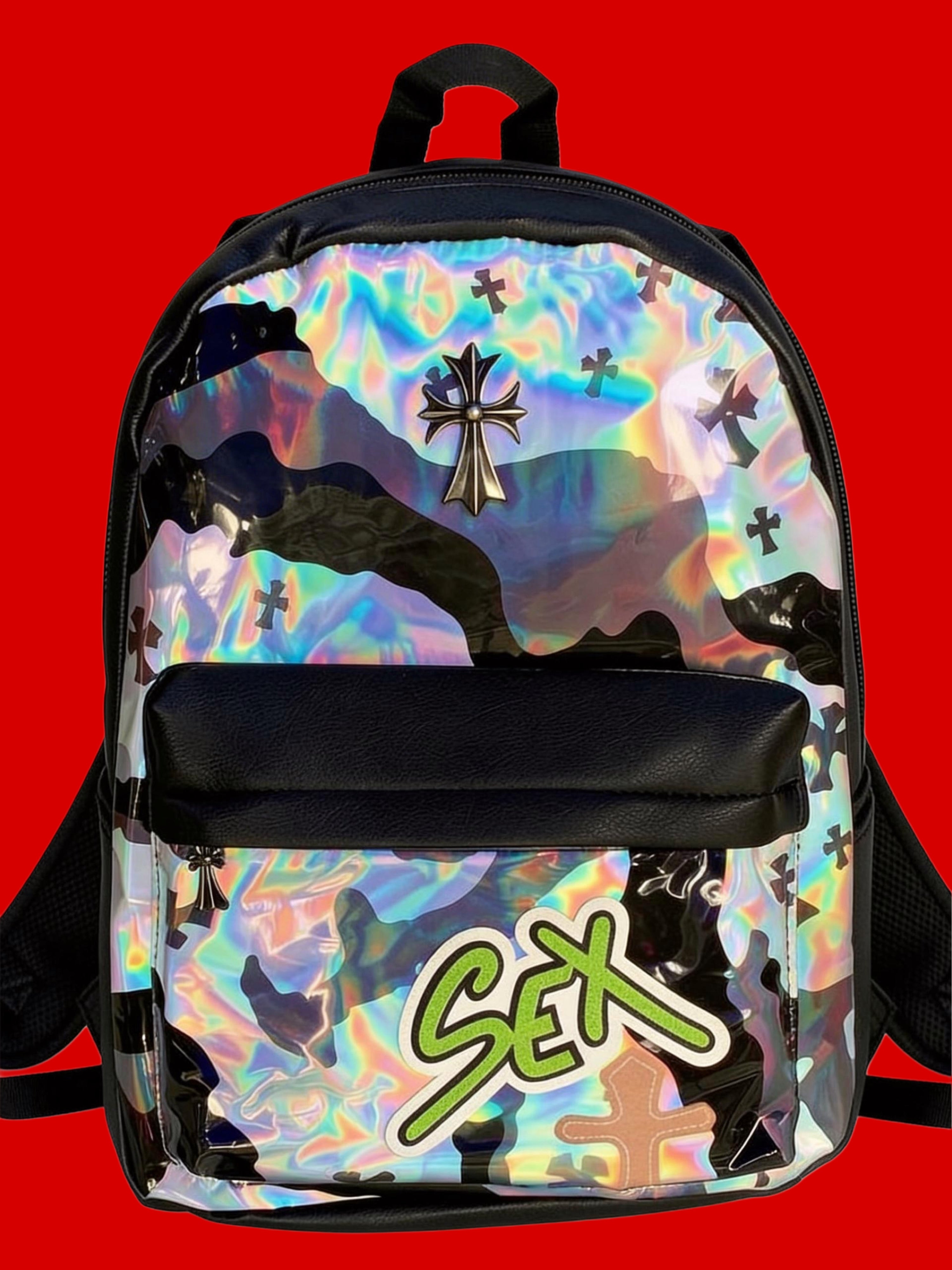 CHROME HEARTS (SEX) Leather BACKPACK🔥.